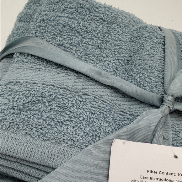 Bath Towel Set Blue - Picture 4 of 4